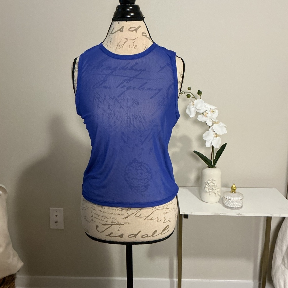 Blue Sleeveless Women's Top